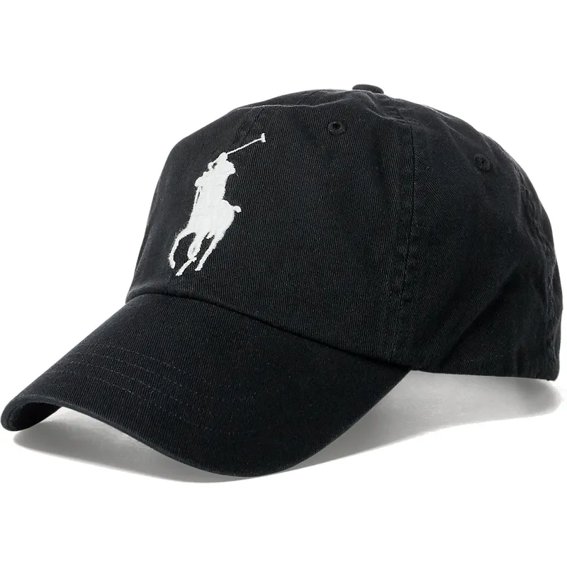 czarna-zakrzywiona-czapka-regulowana-z-bialym-logo-big-pony-chino-classic-sport-od-polo-ralph-lauren