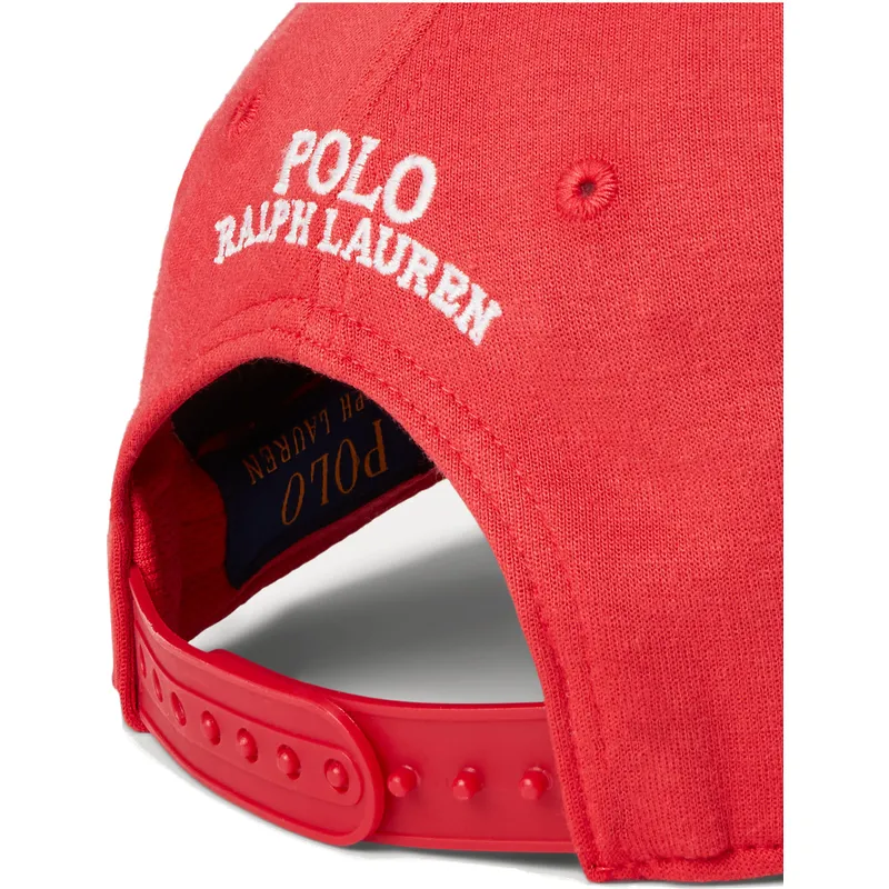 Gorra curva roja snapback con logo blanco Ponte Darted Modern Sport de Polo Ralph Lauren