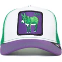 weisse-grune-und-violette-trucker-kappe-ass-donkey-trip-the-farm-von-goorin-bros
