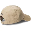 hellbraune-verstellbare-curved-cap-mit-blauem-logo-cotton-chino-classic-sport-von-polo-ralph-lauren