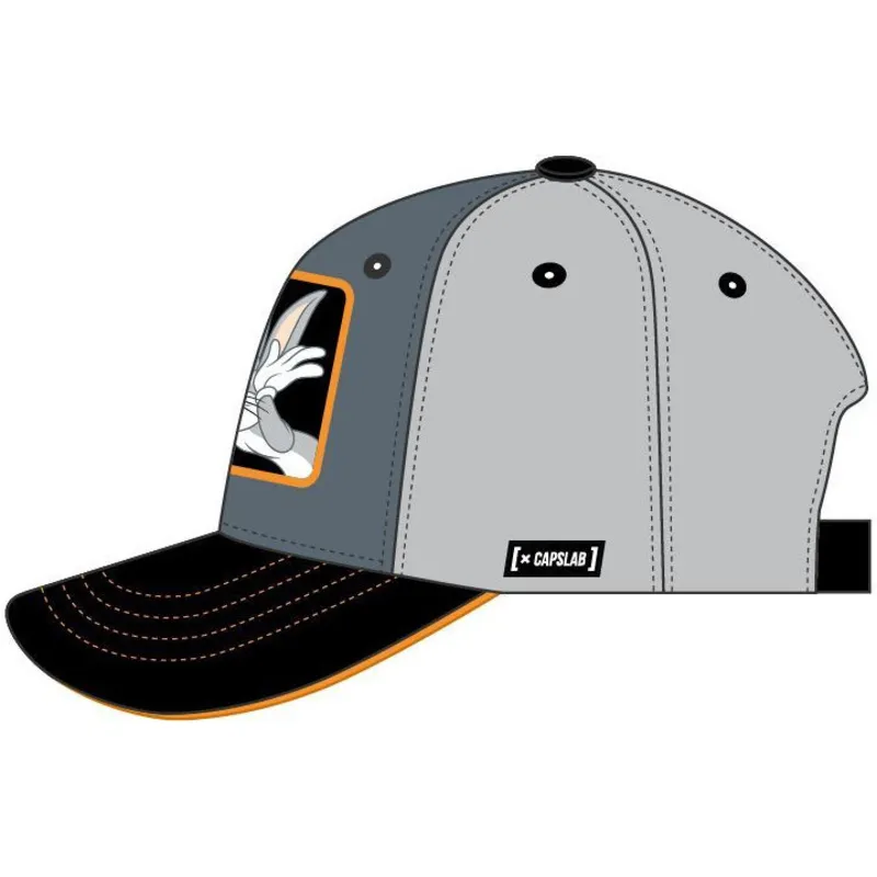 graue-verstellbare-curved-cap-bugs-bunny-bu4-looney-tunes-von-capslab