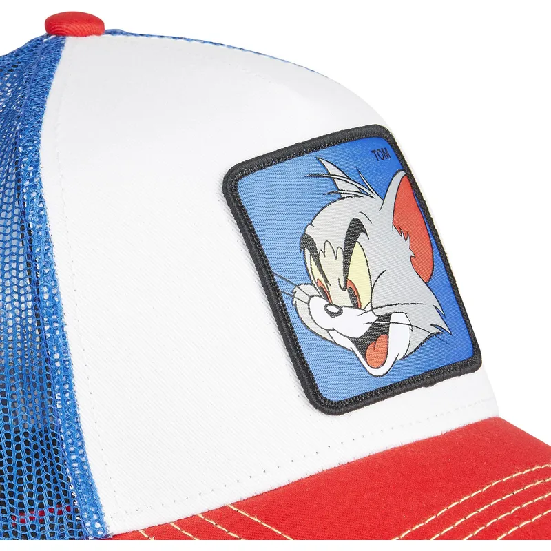 gorra-trucker-blanca-azul-y-roja-tom-to8-looney-tunes-de-capslab