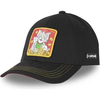 Cappellino curvo nero snapback Tom T11 Looney Tunes di Capslab