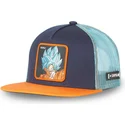 casquette-plate-trucker-bleue-marine-et-orange-son-goku-super-saiyan-blue-sa2-dragon-ball-capslab