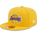 mutzen-flach-gelb-snapback-9fifty-draft-edition-2023-der-los-angeles-lakers-nba-von-new-era