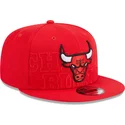 gorra-plana-roja-snapback-9fifty-draft-edition-2023-de-chicago-bulls-nba-de-new-era