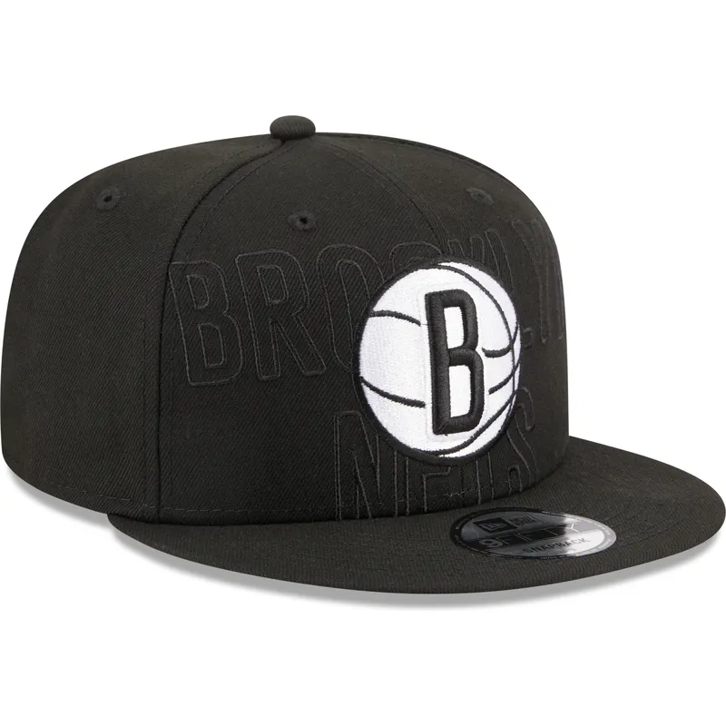 schwarze-flache-snapback-kappe-9fifty-draft-edition-2023-der-brooklyn-nets-nba-von-new-era