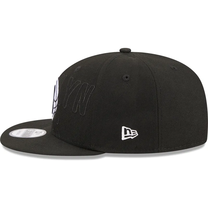 cappello-piatto-nero-snapback-9fifty-draft-edition-2023-dei-brooklyn-nets-nba-di-new-era