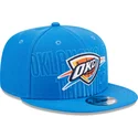 blaue-flache-snapback-kappe-9fifty-draft-edition-2023-der-oklahoma-city-thunder-nba-von-new-era
