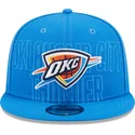 blaue-flache-snapback-kappe-9fifty-draft-edition-2023-der-oklahoma-city-thunder-nba-von-new-era