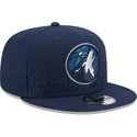 mutzen-flach-marineblau-snapback-9fifty-draft-edition-2023-der-minnesota-timberwolves-nba-von-new-era