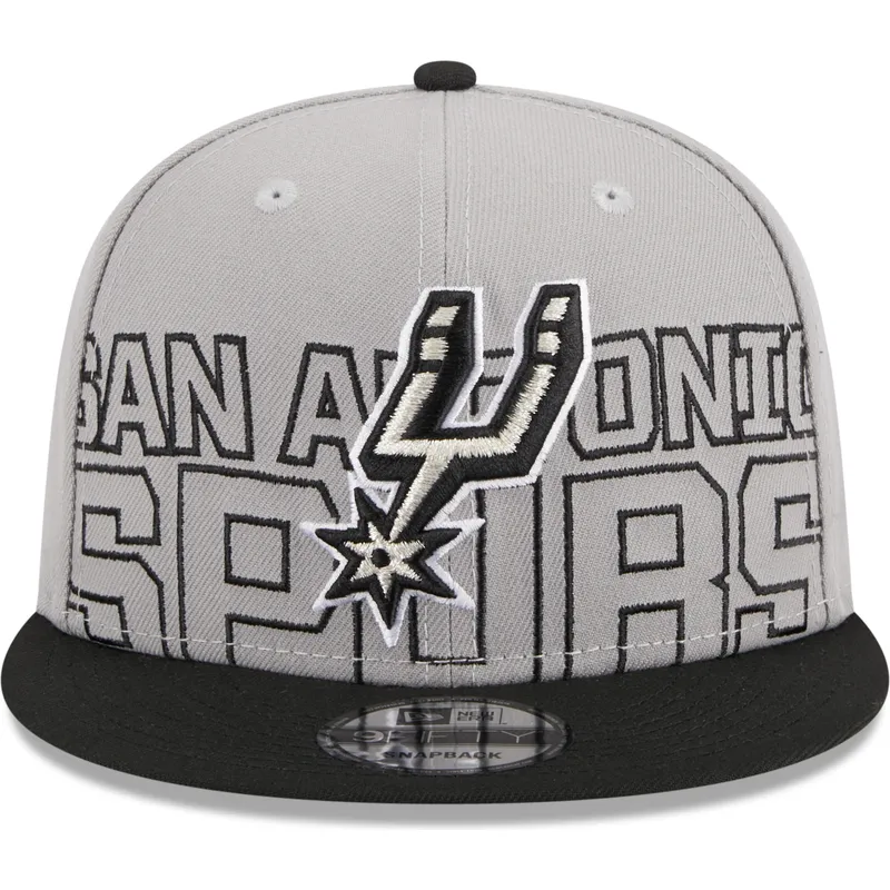 mutzen-flach-grau-snapback-9fifty-draft-edition-2023-der-san-antonio-spurs-nba-von-new-era