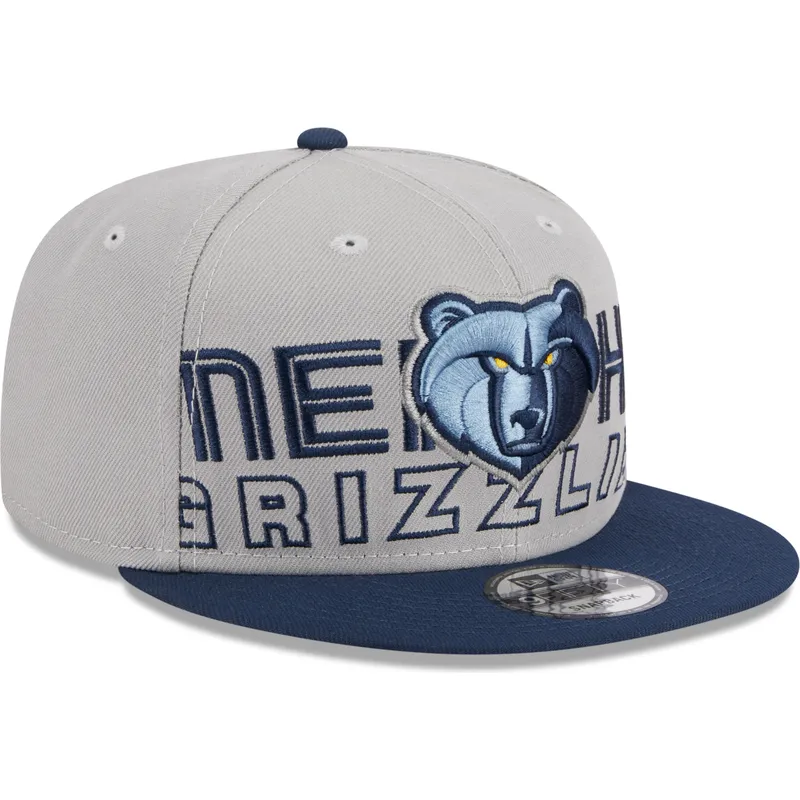 mutzen-flach-grau-snapback-9fifty-draft-edition-2023-der-memphis-grizzlies-nba-von-new-era