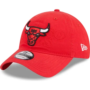 Gorra curva roja ajustable 9TWENTY Draft Edition 2023 de Chicago Bulls NBA de New Era