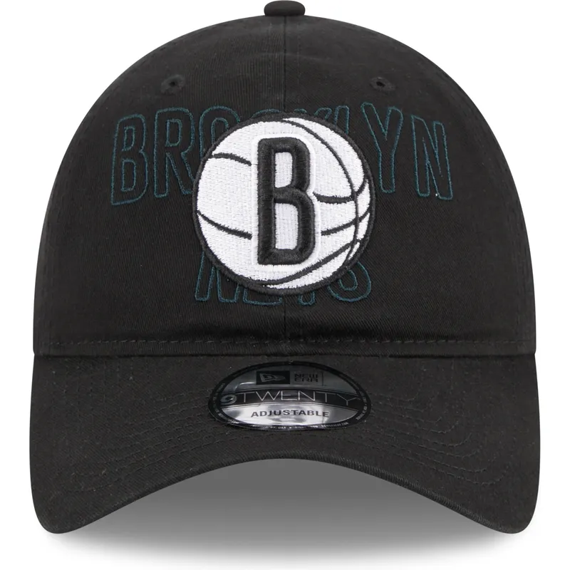 cappellino-curvo-nero-regolabile-9twenty-draft-edition-2023-di-brooklyn-nets-nba-di-new-era
