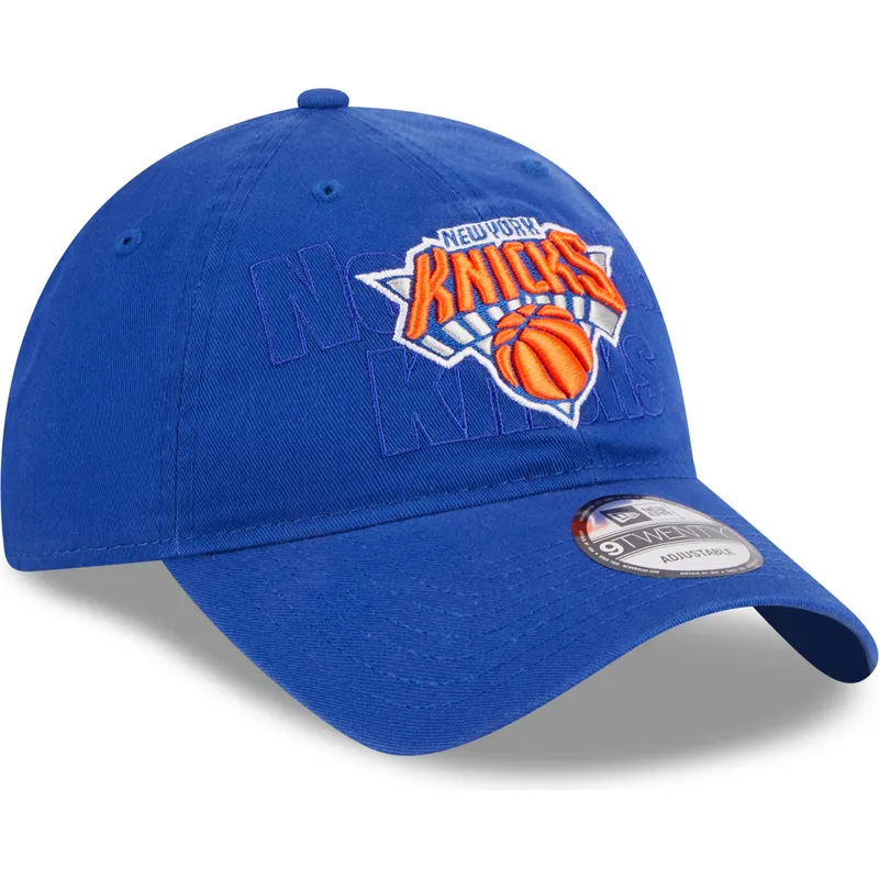 blaue-verstellbare-curved-cap-9twenty-draft-edition-2023-der-new-york-knicks-nba-von-new-era