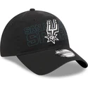 mutzen-gebogen-schwarz-verstellbares-band-9twenty-draft-edition-2023-der-san-antonio-spurs-nba-von-new-era
