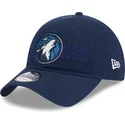marineblaue-verstellbare-gebogene-kappe-9twenty-draft-edition-2023-der-minnesota-timberwolves-nba-von-new-era