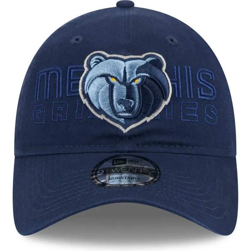 marineblaue-verstellbare-gebogene-kappe-9twenty-draft-edition-2023-der-memphis-grizzlies-nba-von-new-era