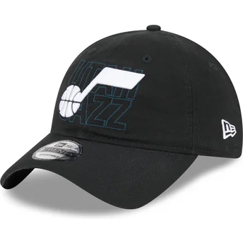 Cappellino curvo nero regolabile 9TWENTY Draft Edition 2023 di Utah Jazz NBA di New Era