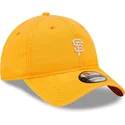 gebogene-orangefarbene-verstellbare-9twenty-mini-logo-kappe-der-san-francisco-giants-mlb-von-new-era