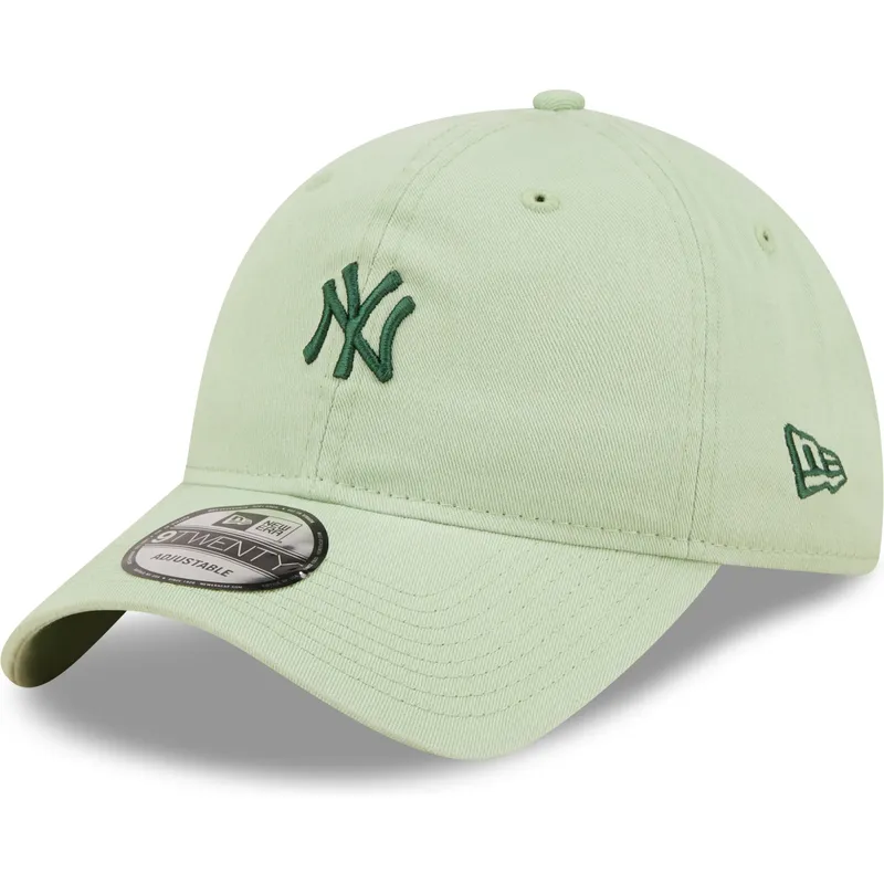mutzen-gebogen-grun-verstellbares-band-claro-9twenty-mini-der-new-york-yankees-mlb-von-new-era
