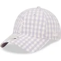 cappellino-con-visiera-curva-viola-chiaro-regolabile-da-donna-9twenty-gingham-dei-new-york-yankees-mlb-di-new-era