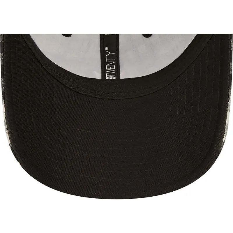 mutzen-gebogen-schwarz-verstellbares-band-9twenty-gingham-der-new-york-yankees-mlb-von-new-era