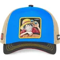 trucker-cap-blau-und-braun-monkey-d-luffy-op2-luf4-one-piece-von-capslab