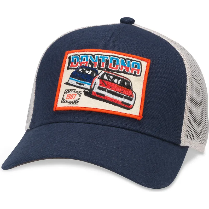 marinbla-och-vit-truckerkeps-snapback-daytona-international-speedway-valin-fran-american-needle