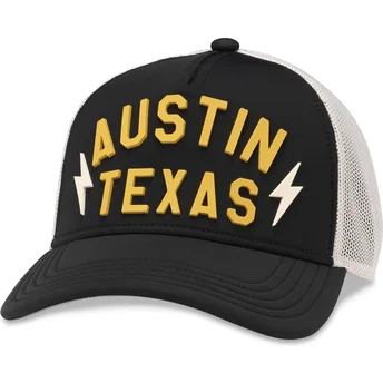 Svart och vit trucker-keps snapback Austin Texas Riptide Valin från American Needle