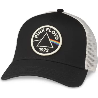 American Needle Pink Floyd 1973 Valin Black and White Snapback Trucker Hat