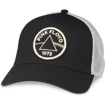 Czapka trucker czarno-biała snapback Pink Floyd 1973...