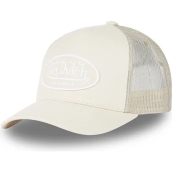 Czapka trucker beżowa regulowana LOF B5B od Von Dutch