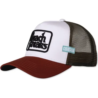 Gorra trucker blanca y roja Beach Freaks HFT de Coastal