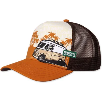 Gorra trucker beige y marrón SurfBubbi HFT de Coastal