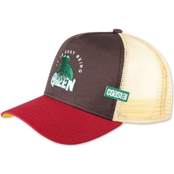 Cappellino trucker marrone e rosso It Is Easy Being Green HFT di Coastal
