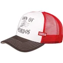 gorra-trucker-blanca-roja-y-marron-band-of-weirdos-hft-de-coastal