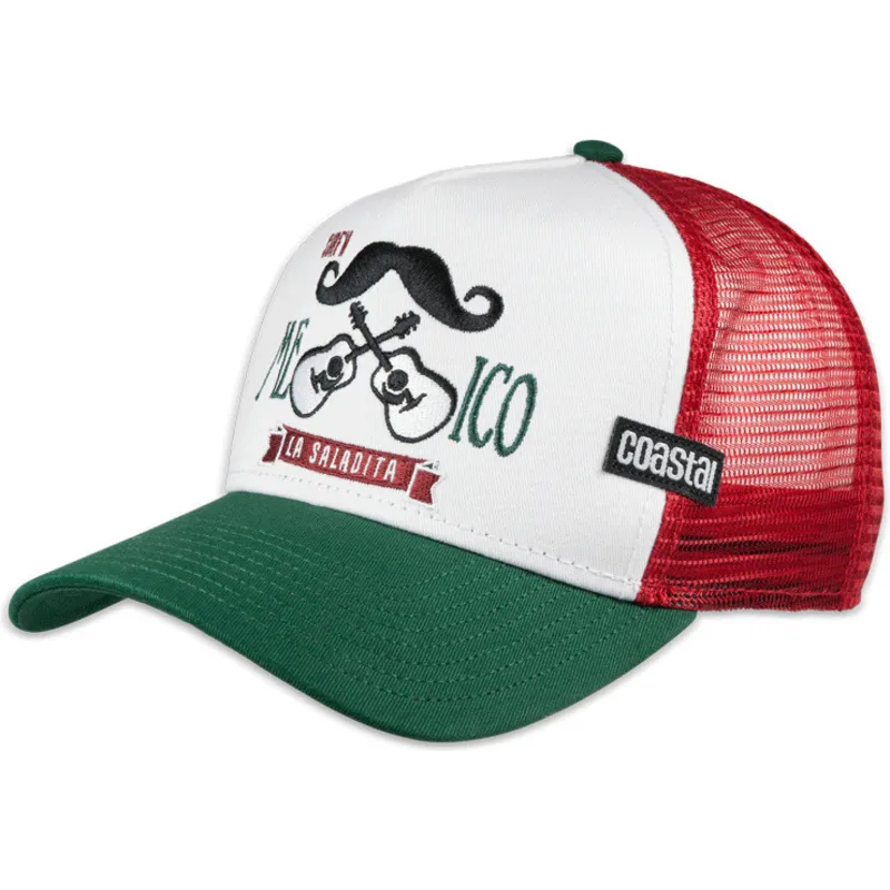 cappellino-trucker-bianco-rosso-e-verde-mexican-mustache-hft-di-coastal