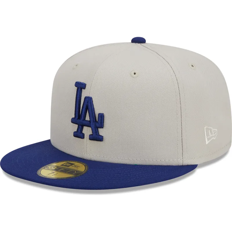 graue-und-blaue-anliegende-flat-cap-59fifty-farm-team-der-los-angeles-dodgers-mlb-von-new-era