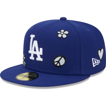 Los Angeles Dodgers MLB New Era 59FIFTY Sunlight Pop blå justerbar flat keps