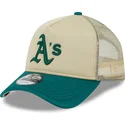 beige-och-gron-9forty-a-frame-all-day-trucker-keps-oakland-athletics-mlb-fran-new-era