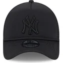 schwarze-trucker-kappe-mit-schwarzem-logo-9forty-a-frame-all-day-trucker-der-new-york-yankees-mlb-von-new-era
