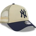 mutzen-gebogen-beige-snapback-9forty-a-frame-all-day-der-new-york-yankees-mlb-von-new-era