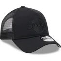 schwarze-trucker-kappe-mit-schwarzem-logo-9forty-a-frame-all-day-trucker-der-los-angeles-lakers-nba-von-new-era