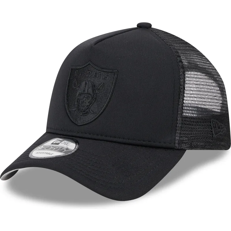 mutzen-gebogen-schwarz-snapback-9forty-a-frame-all-day-der-las-vegas-raiders-nfl-von-new-era