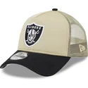 mutzen-gebogen-beige-snapback-9forty-a-frame-all-day-der-las-vegas-raiders-nfl-von-new-era