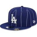 blaue-flache-snapback-kappe-9fifty-pinstripe-visor-clip-der-los-angeles-dodgers-mlb-von-new-era