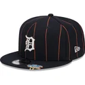 marineblaue-flache-snapback-kappe-9fifty-pinstripe-visor-clip-der-detroit-tigers-mlb-von-new-era