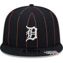 cappello-piatto-blu-marino-snapback-9fifty-pinstripe-visor-clip-di-detroit-tigers-mlb-di-new-era